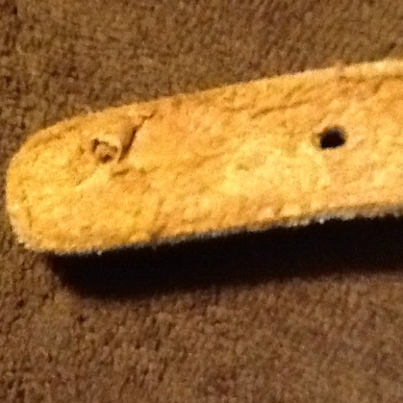 Canvas and Leather Striped Belt Total length 41 " - Picture 5 of 8